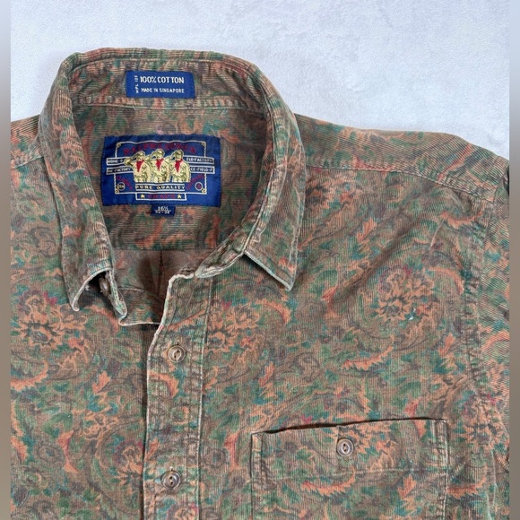 INSANE Vintage Ralph Lauren 16.5 34-35 Corduroy Paisley Western Chaps Shirt - Picture 6 of 10